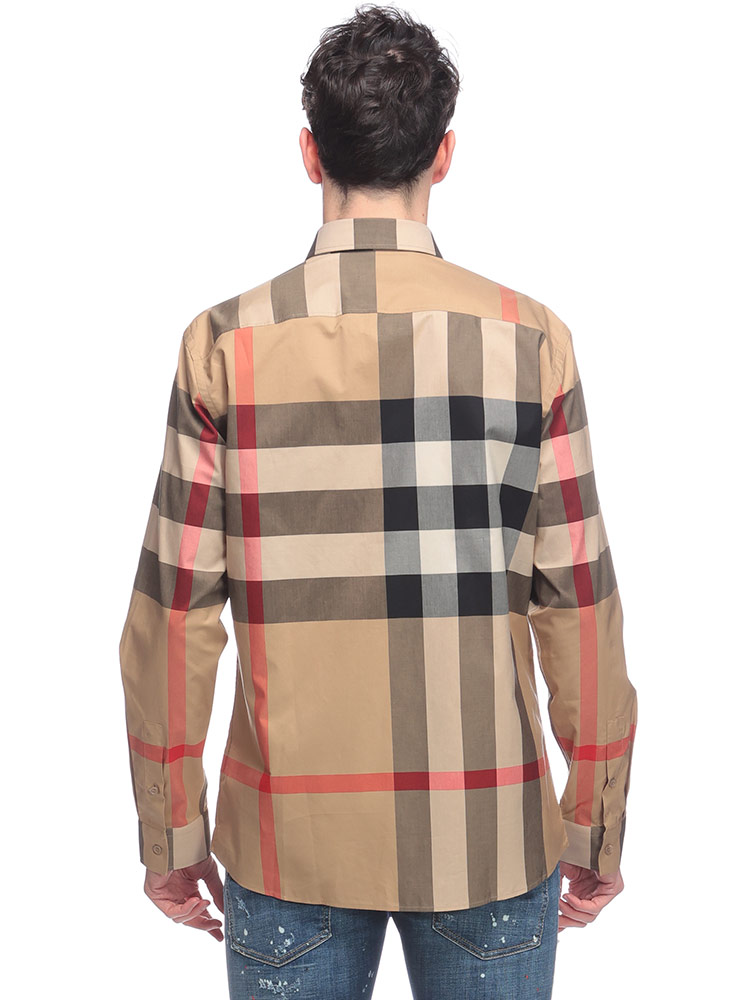 BURBERRY（バーバリー） 綿100％ チェック柄 長袖 シャツ メンズ