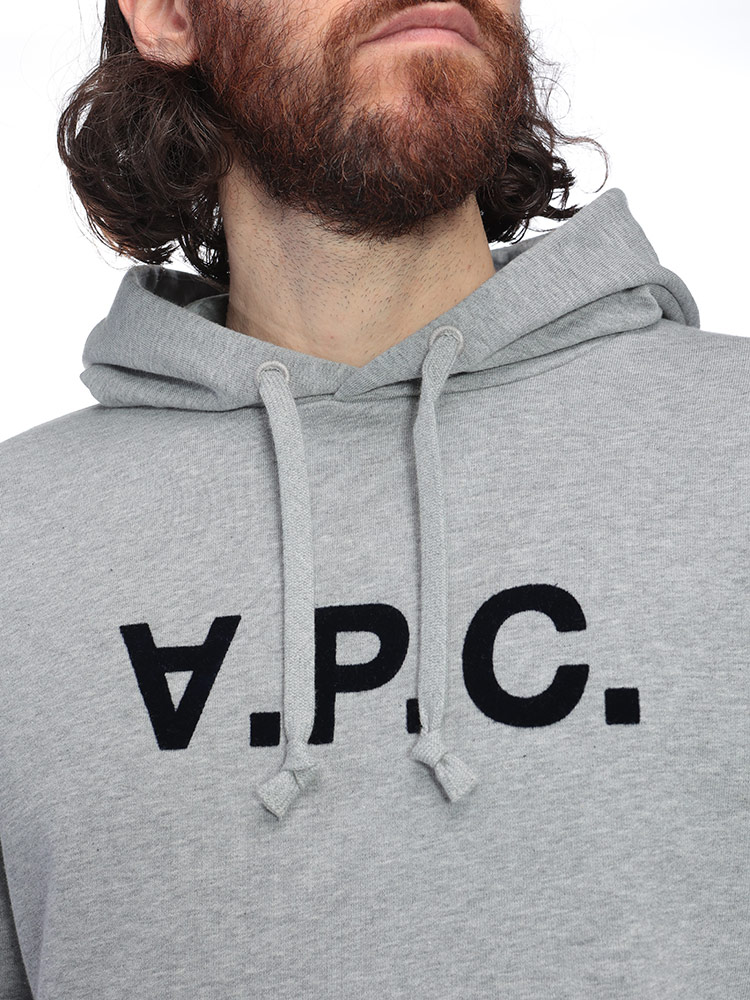 A.P.C. アーペーセー フロッキー ロゴ プルオーバー パーカー
