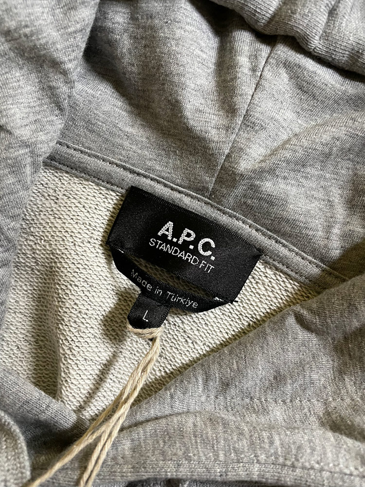 A.P.C. アーペーセー フロッキー ロゴ プルオーバー パーカー