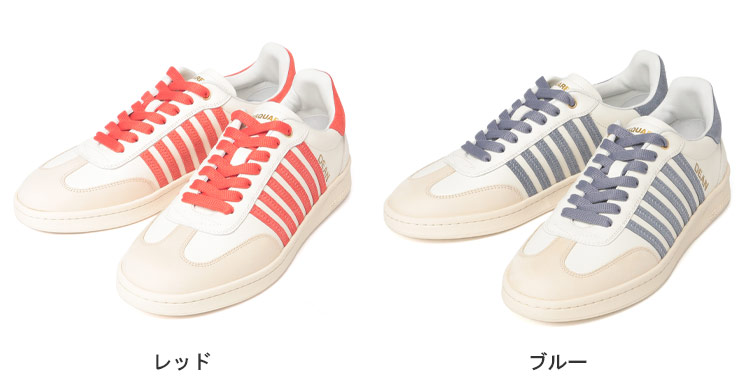 DSQUARED2（ディースクエアード） ワンポイントロゴ レザー ローカット