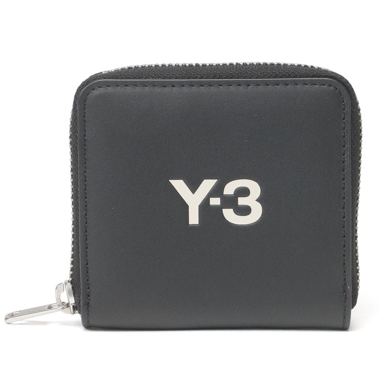 Y-3 ワイスリー カウレザー ワンポイントロゴ 2つ折り 財布 メンズ