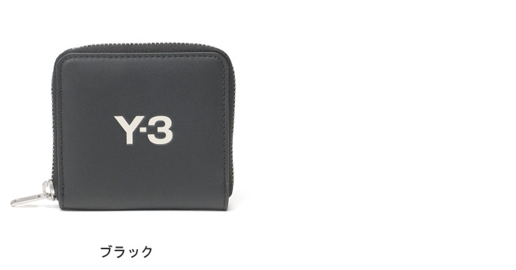 Y-3 ワイスリー カウレザー ワンポイントロゴ 2つ折り 財布 メンズ