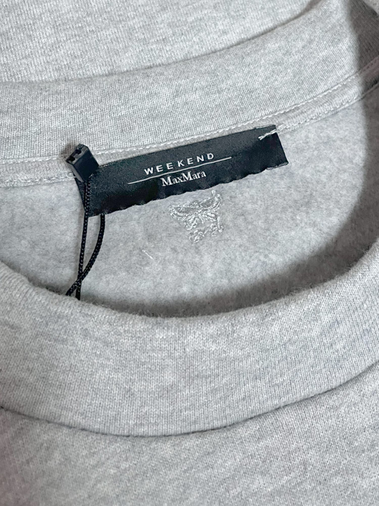 Max Mara（マックスマーラ） 裏起毛 ロゴプリント クルーネック