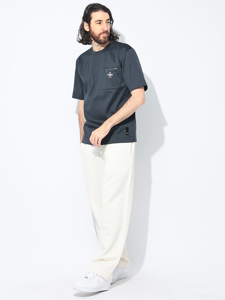 FENDI（フェンディ） 半袖 Tシャツ メンズ ジップポケット クルー