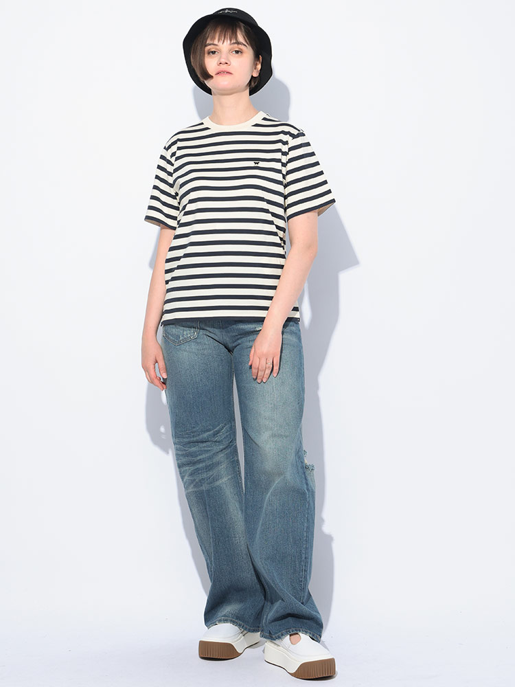 Max Mara（マックスマーラ） ワンポイント ボーダー柄 クルーネック