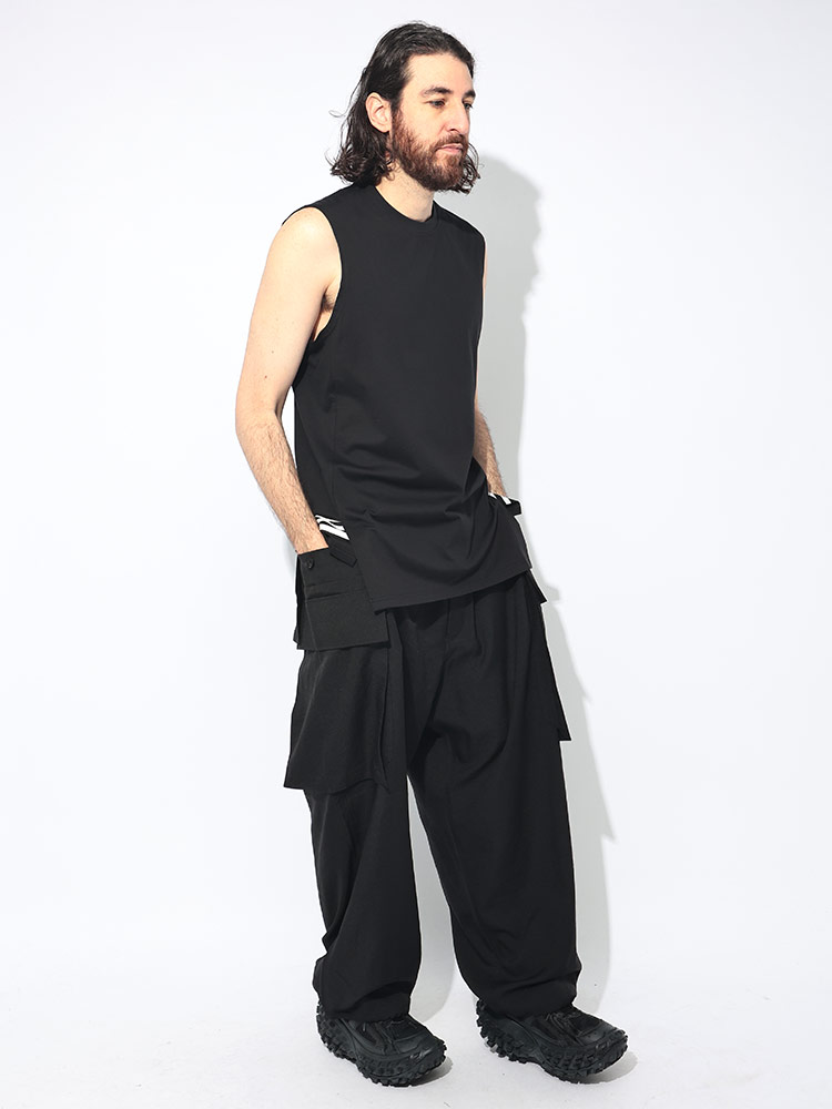 Y-3 ワイスリー タンクトップ メンズ スリーストライプ クルーネック