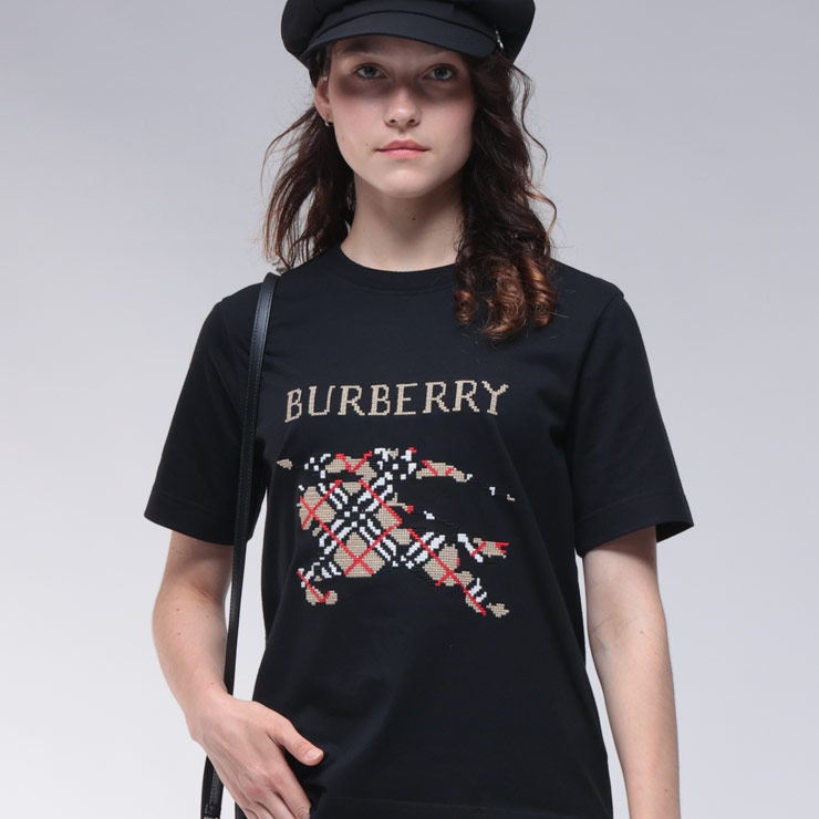BURBERRY（バーバリー） クロスステッチロゴ クルーネック 半袖 T