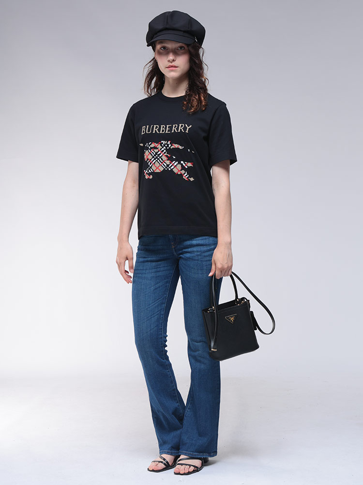 BURBERRY（バーバリー） クロスステッチロゴ クルーネック 半袖 T