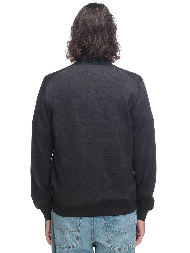 【新品】メゾンキツネ ダブルフォックスパッチ カーディガン ブラック Mサイズ MAISON KITSUNE（メゾン キツネ） メンズ ダブル ボールド フォックス