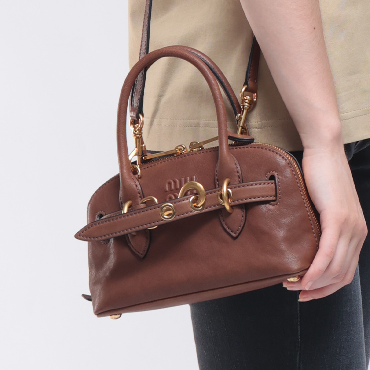 miu miu（ミュウミュウ） アバンチュール ミニ ナッパレザー バッグ