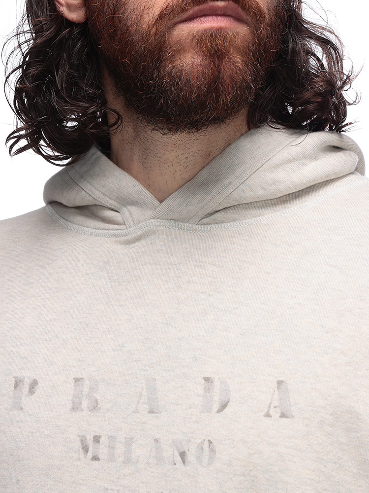 PRADA（プラダ） フーディ メンズ ロゴプリント スウェットパーカー