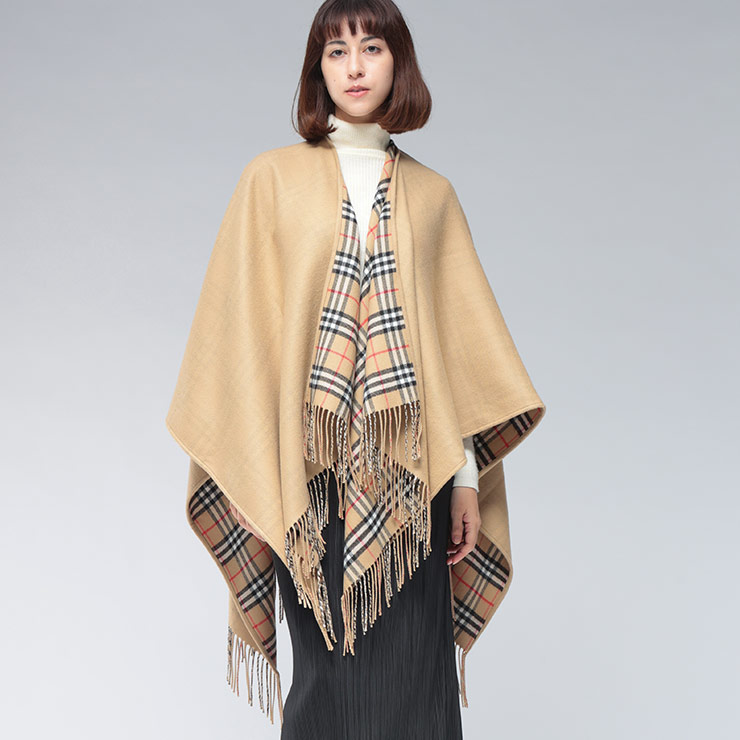 BURBERRY（バーバリー） ウール100％ リバーシブル チェック＆無地