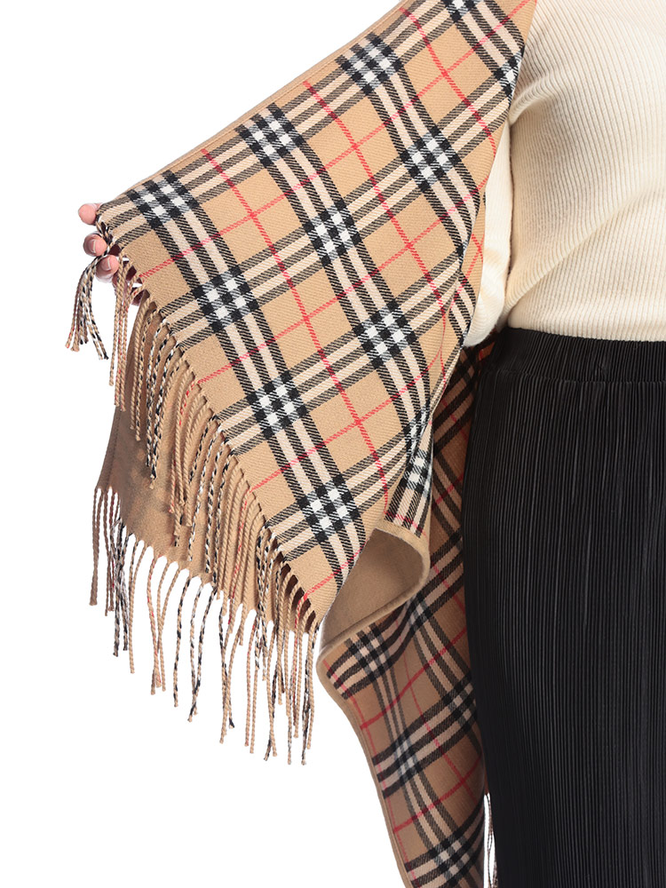 BURBERRY（バーバリー） ウール100％ リバーシブル チェック＆無地