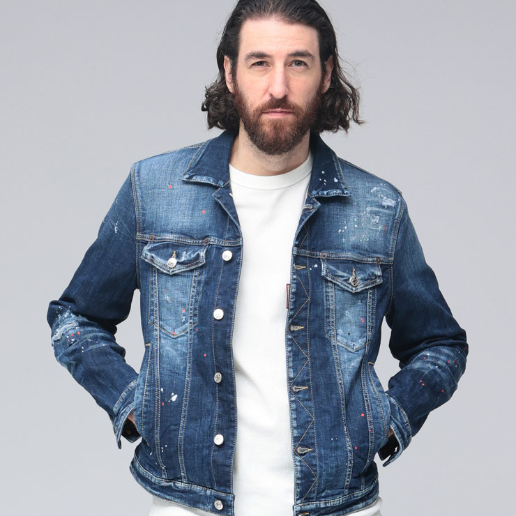 DSQUARED2（ディースクエアード） ペイント フルボタン デニム