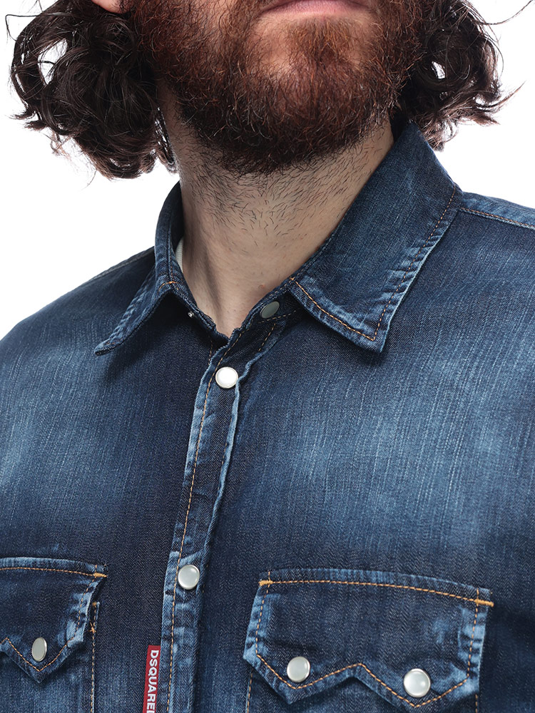 DSQUARED2（ディースクエアード） フルボタン 長袖 デニムシャツ RELAX