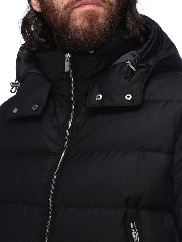 TATRAS（タトラス） ダウン ブルゾン フード着脱 ウールシルク