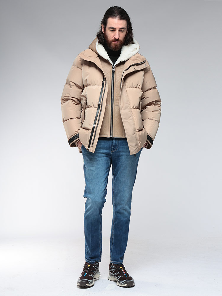 Mackage マッカージュ メンズ ダウン ブルゾン ムートンレイヤード Mackage マッカージュ メンズ ダウン ブルゾン ムートンレイヤード