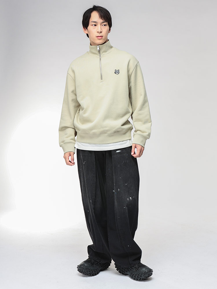 MAISON KITSUNE（メゾン キツネ） スウェット メンズ ハーフジップ