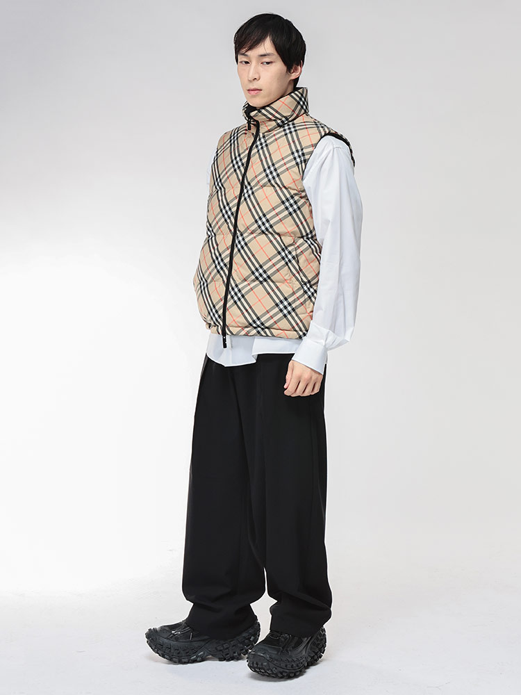 BURBERRY（バーバリー） ダウン ベスト メンズ ロゴ リバーシブル