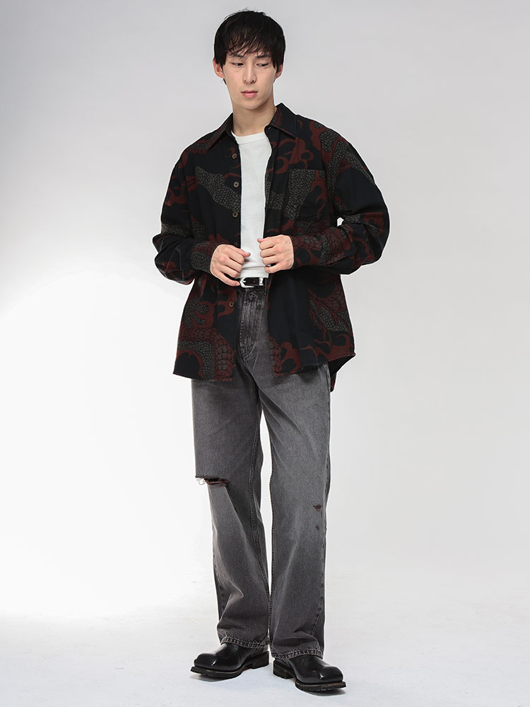 Our Legacy（アワーレガシー） シャツ メンズ 総柄 蛇柄 長袖シャツ