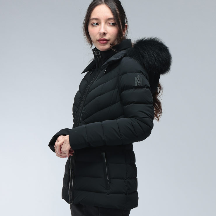Mackage マッカージュ ダウン ブルゾン レディース ロゴ フォックス