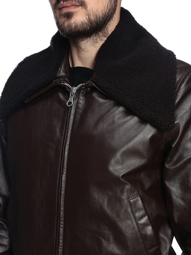 Our Legacy（アワーレガシー） レザージャケット メンズ ボアカラー