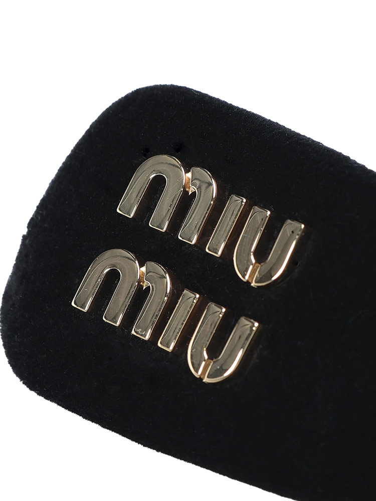 miu miu（ミュウミュウ） バレッタ レディース ロゴ ベルベット ヘア