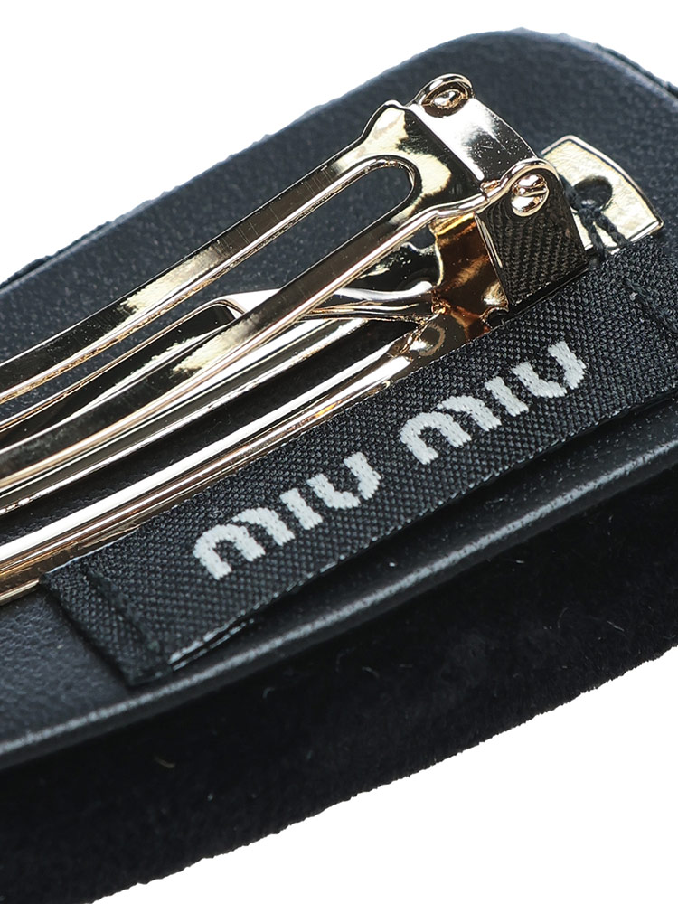 miu miu（ミュウミュウ） バレッタ レディース ロゴ ベルベット ヘア