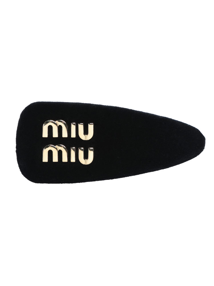 miu miu（ミュウミュウ） バレッタ レディース ロゴ ベルベット ヘア