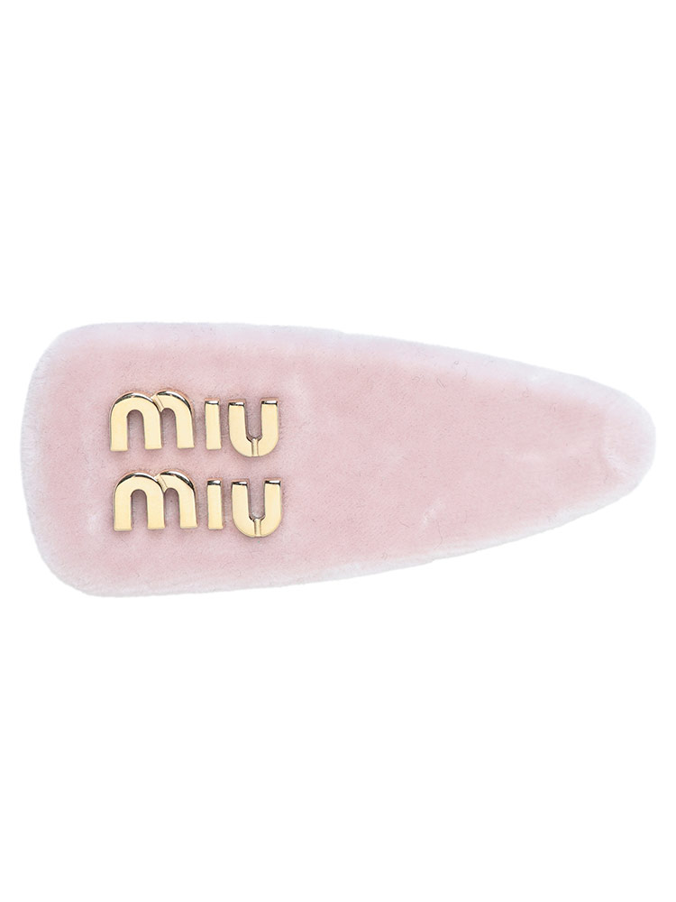 miu miu（ミュウミュウ） バレッタ レディース ロゴ ベルベット ヘア