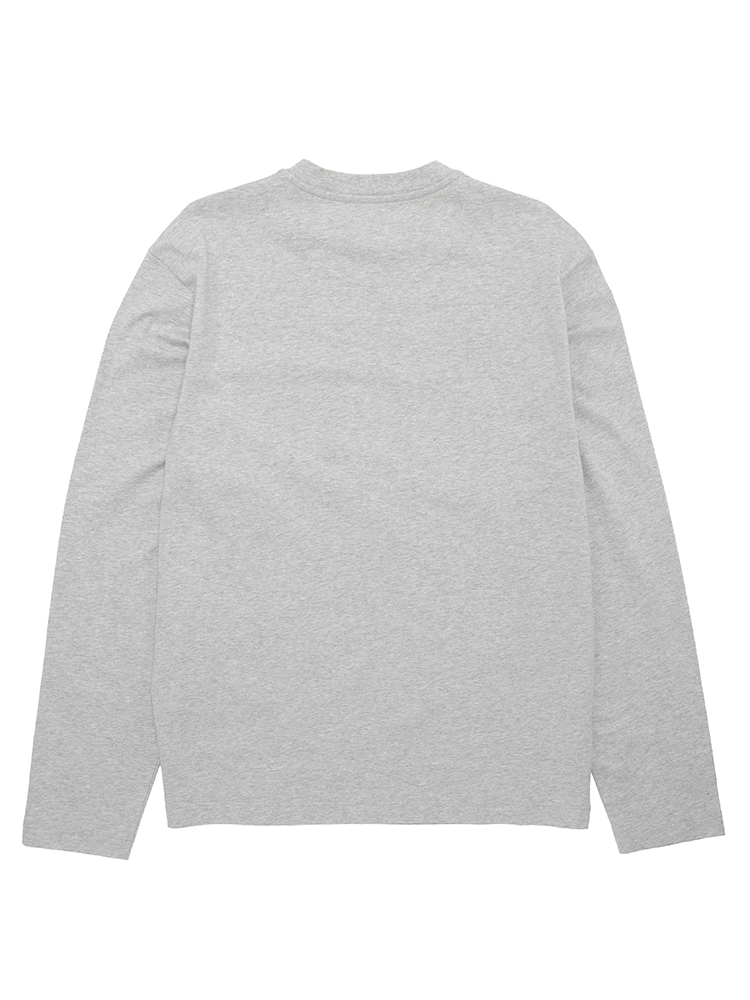JIL SANDER 長袖カットソー グレー JIL SANDER（ジルサンダー） 24AW フロントロゴプリント クルーネック