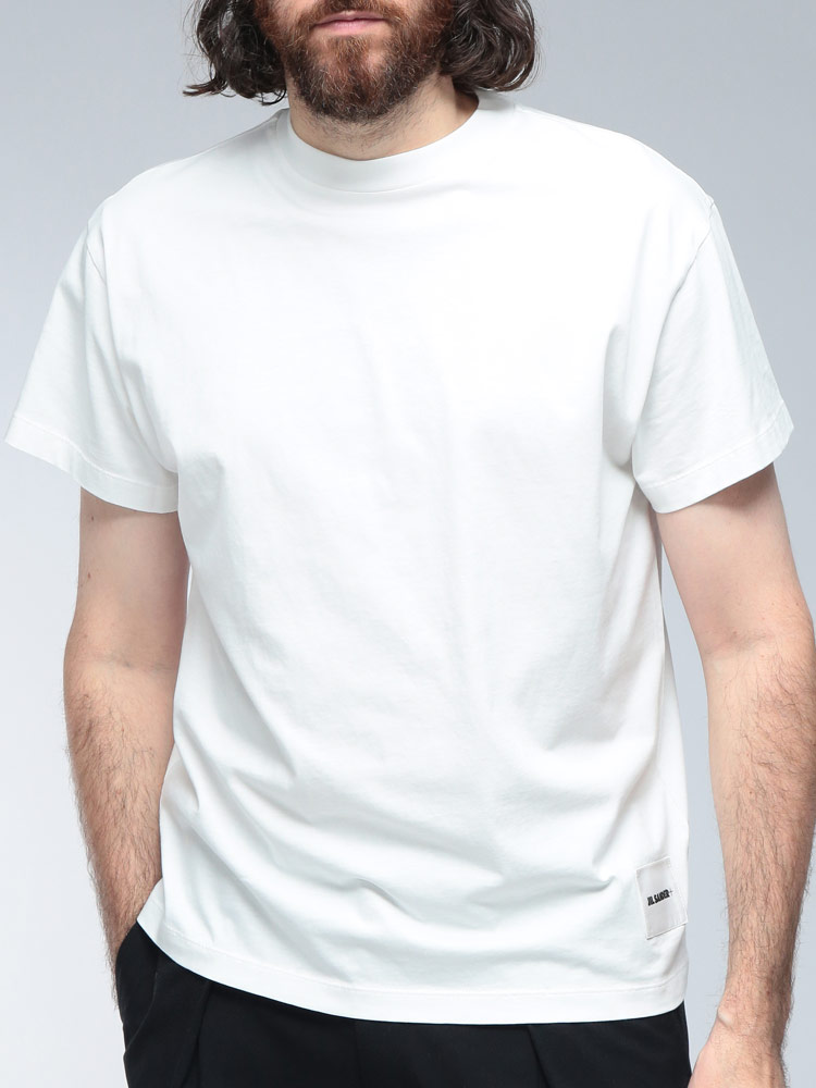 JIL SANDER（ジルサンダー） Tシャツ メンズ ロゴ タグ クルーネック