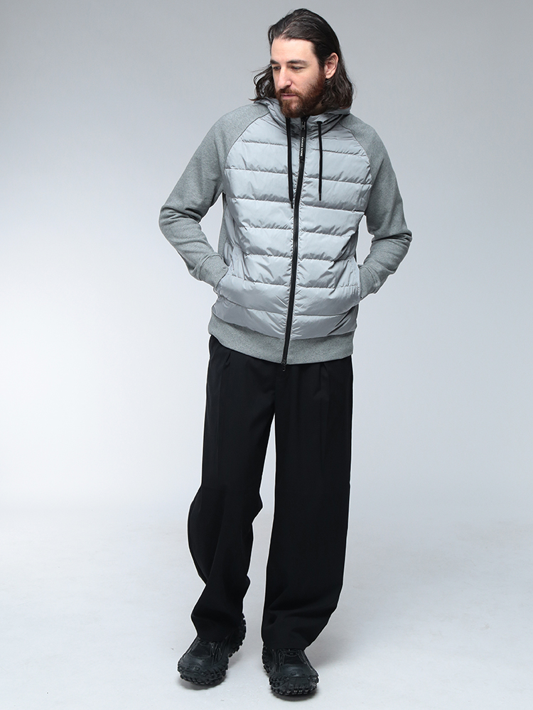 【美品】  パーカー ダウン 切替 グレー 6840WB RAGEBLUE（レイジブルー） ダウンジャケット ダウン AIRTHERMAL SHORT