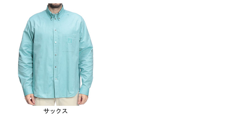 FENDI（フェンディ） メンズ シャツ 長袖 胸ロゴ ポケット ボタン