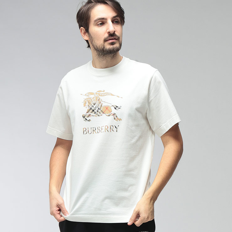 『BURBERRY』バーバリー (S) クルーネック半袖Tシャツ バーバリー BURBERRY 8055307 Tシャツ メンズ トップス 半袖 コットン