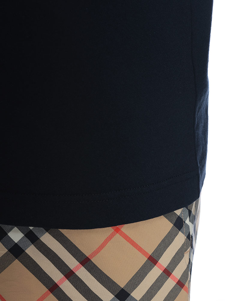 BURBERRY（バーバリー） メンズ Tシャツ 半袖 チェック切り替え クルー