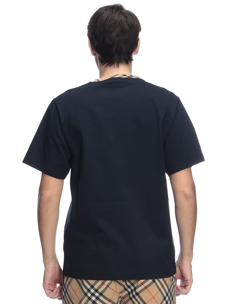BURBERRY（バーバリー） メンズ Tシャツ 半袖 チェック切り替え クルー