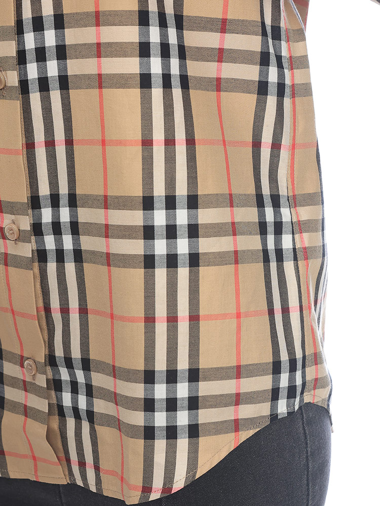 BURBERRY（バーバリー） レディース シャツ 長袖 ロゴ チェック柄 胸