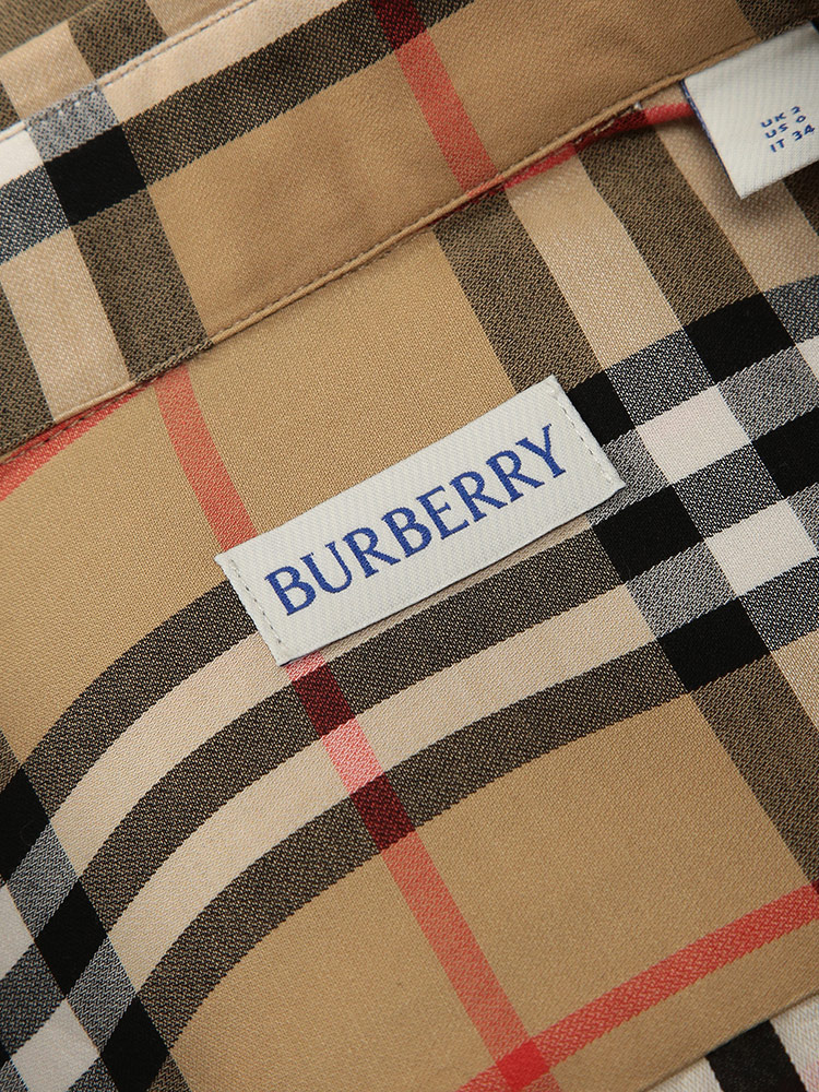 BURBERRY（バーバリー） レディース シャツ 長袖 ロゴ チェック柄 胸