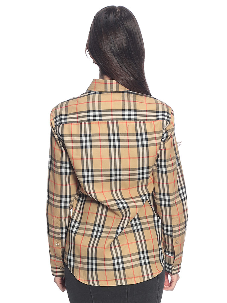 BURBERRY（バーバリー） レディース シャツ 長袖 ロゴ チェック柄 胸