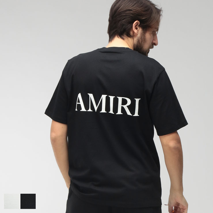 AMIRI（アミリ） メンズ Tシャツ 半袖 胸ロゴ クルーネック カットソー