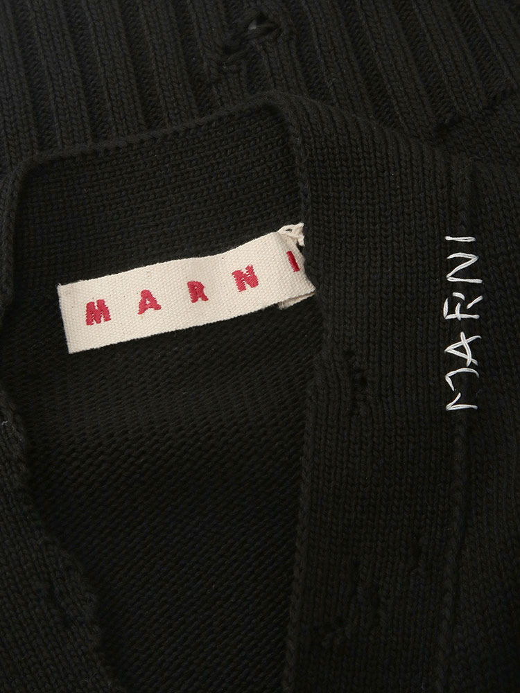 MARNI（マルニ） メンズ カーディガン 長袖 ダメージ マルニシンボル