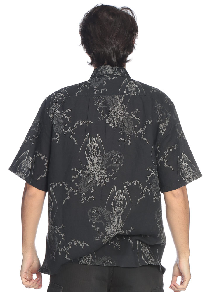 OUR LEGACY 半袖シャツ 44 花柄 Our Legacy（アワーレガシー） メンズ シャツ 半袖 麻混 総柄