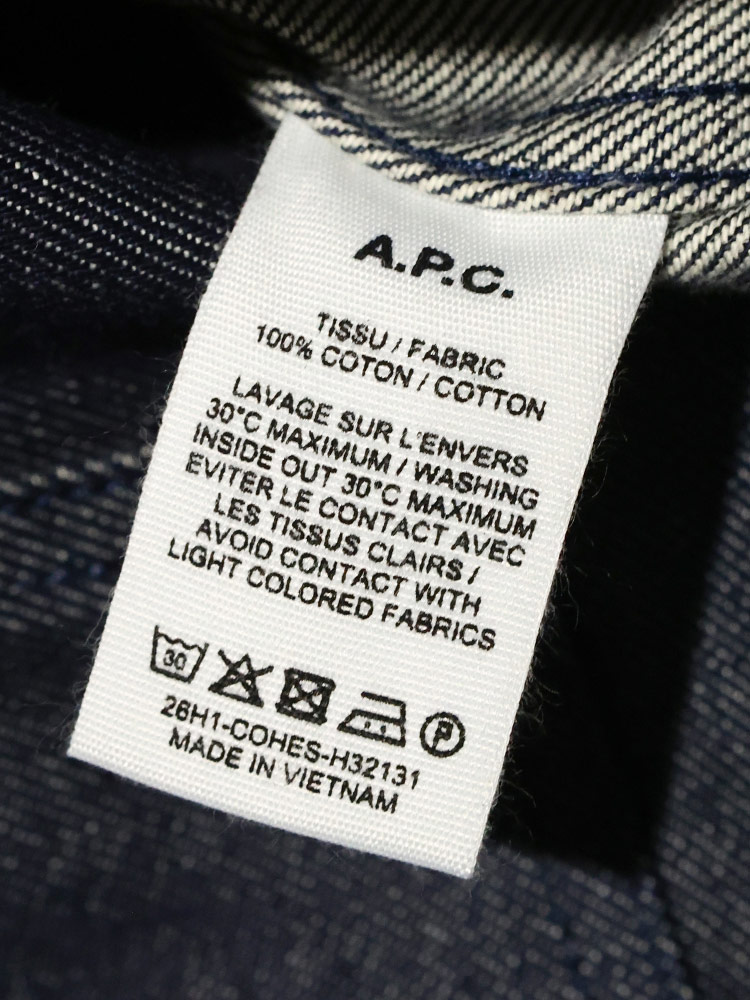 A.P.C.（アーペーセー） メンズ ジャケット ロゴ フルボタン オーバー