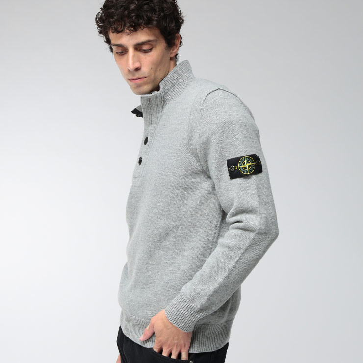 STONE ISLAND（ストーン アイランド） メンズ ニット 長袖 ハーフ