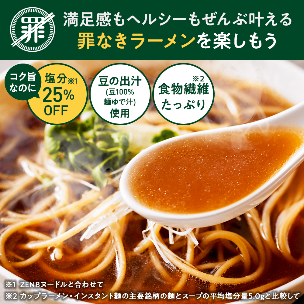 ZENB ラーメンセット ( ゼンブ ヌードル丸麺 4食 ＋ おすすめスープ4種