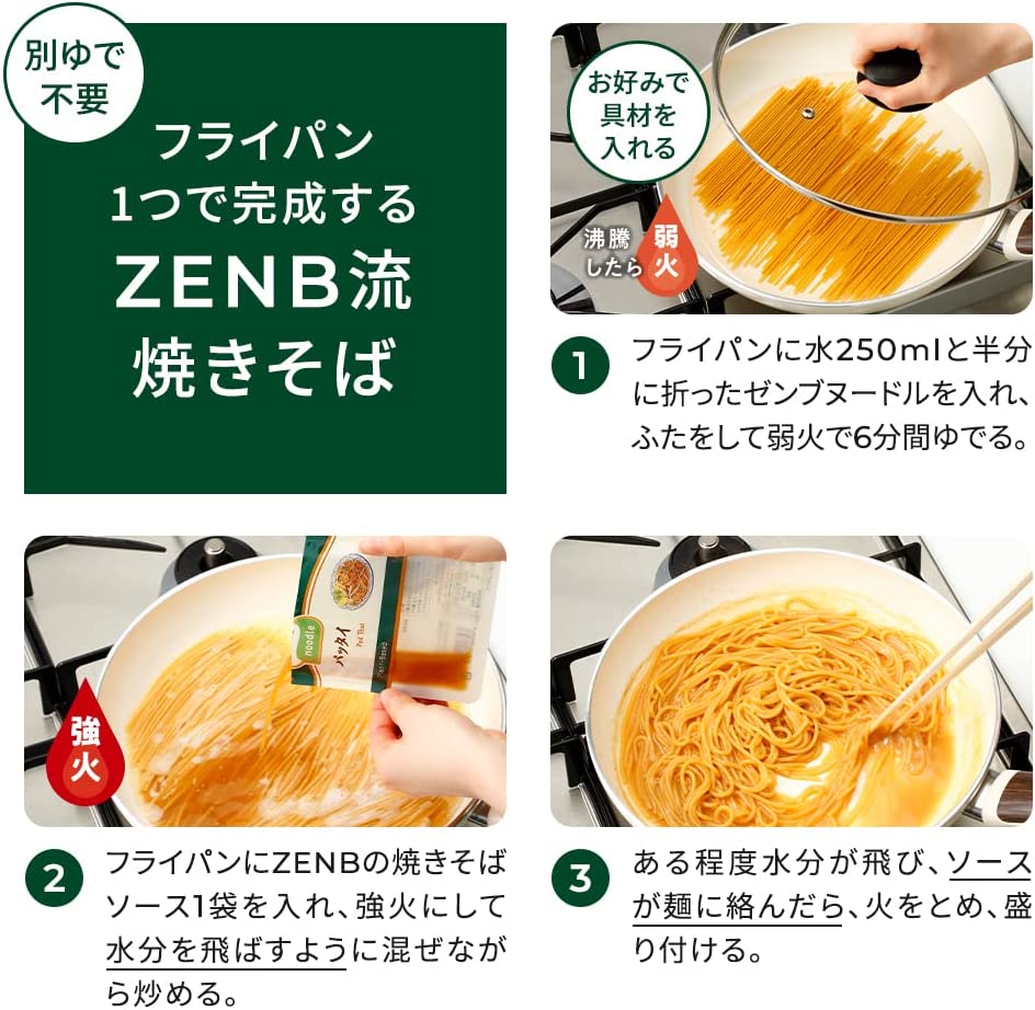 驚きの値段でセット品 ZENB 丸麺 ゼンブ 焼きそばソースセット 糖質