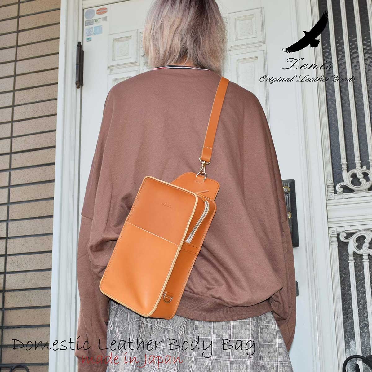 ワンショルダーバッグ レディース メンズ 男女兼用 栃木レザー ヌメ革