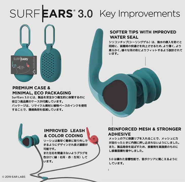 SURFEARS 3.0：音の聞こえる高機能耳栓 サーフイヤーズ 進化した