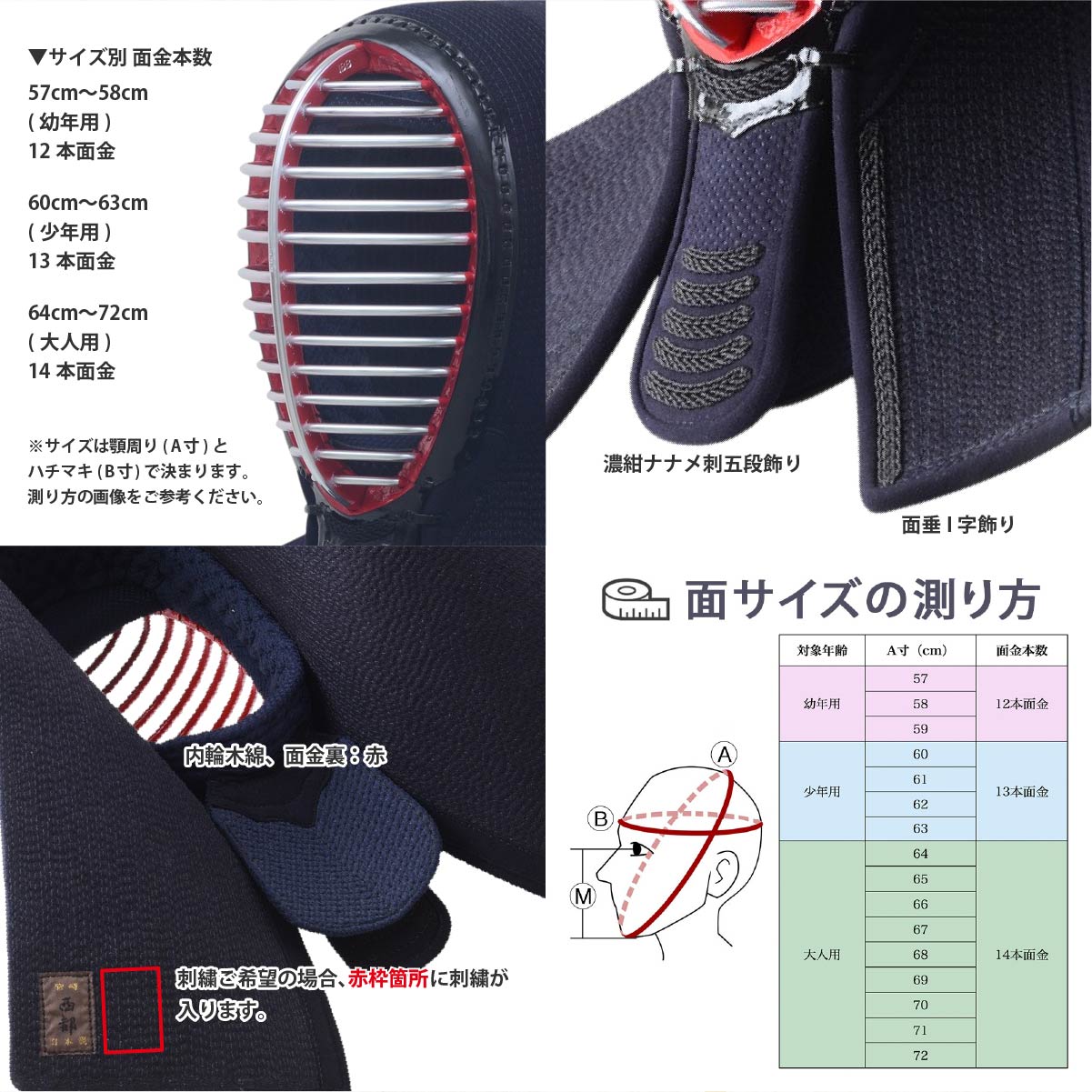 刺繍代無料 手作り受注生産】 剣道 防具 セット 日本製 国産 西都 SET